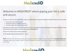 Tablet Screenshot of medicreditcorp.com